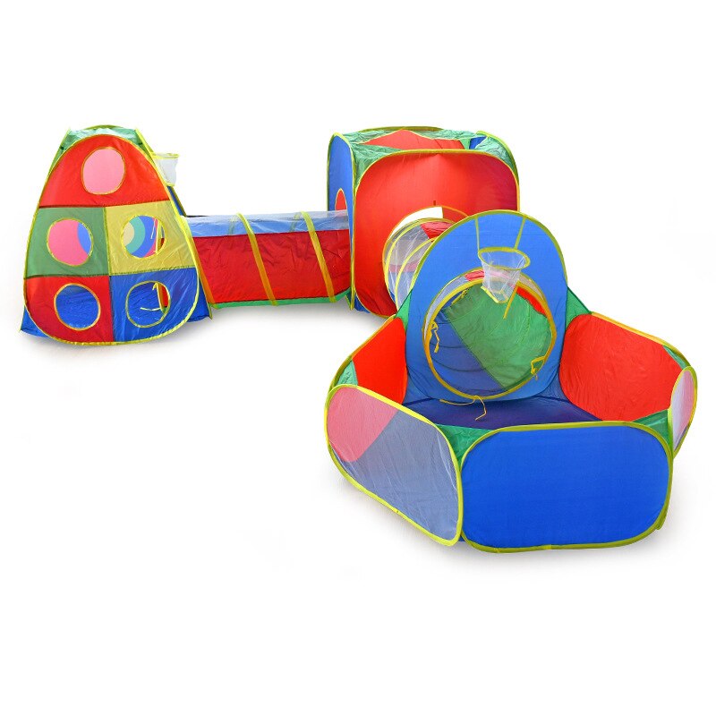Tente de fosse à balles pour enfants, 3 en 1, avec Tunnel rampant, pour piscine, maison de jeu pour enfants
