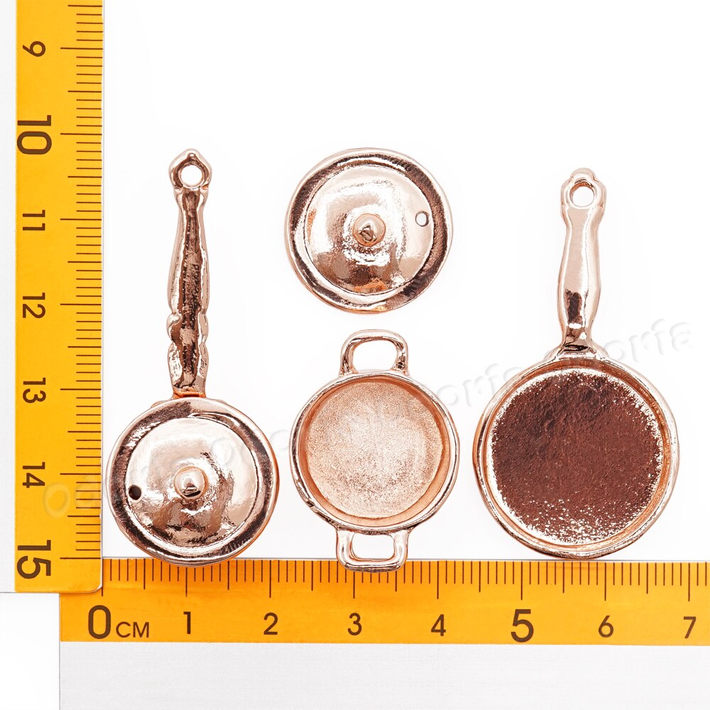 Odoria 1:12 Miniature Kitchenware Kit Frying Pan Boiler Set Dollhouse Kitchen Accessories