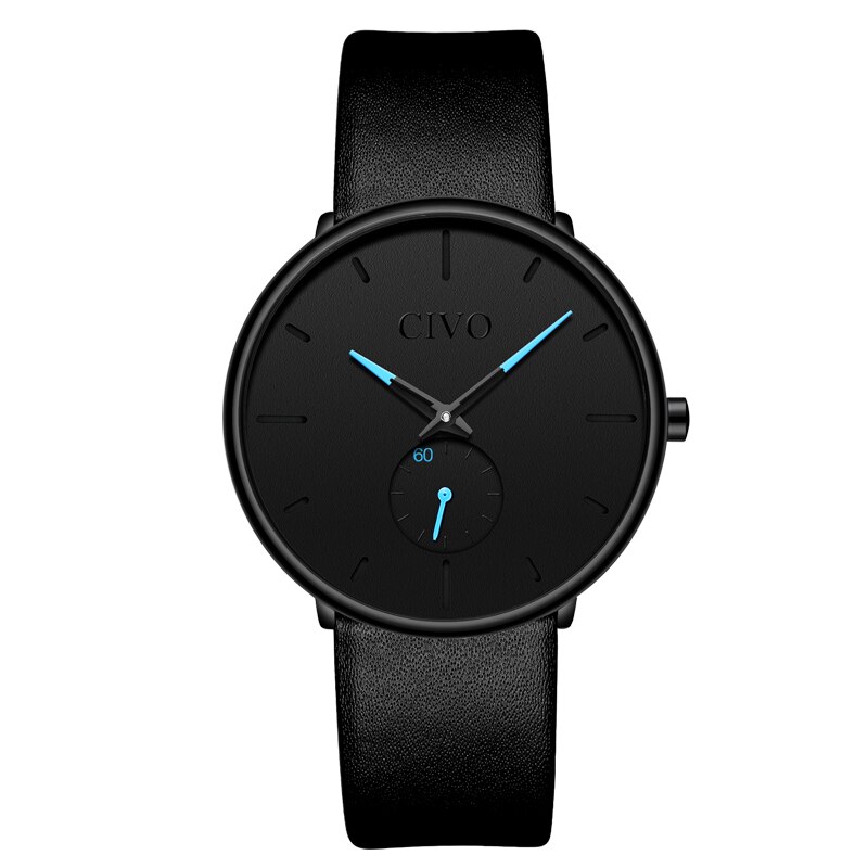 Reloj CIVO de para hombre, correa de malla fina resistente al agua, relojes de pulsera minimalistas para hombre, reloj deportivo de cuarzo, reloj Masculino: 2837