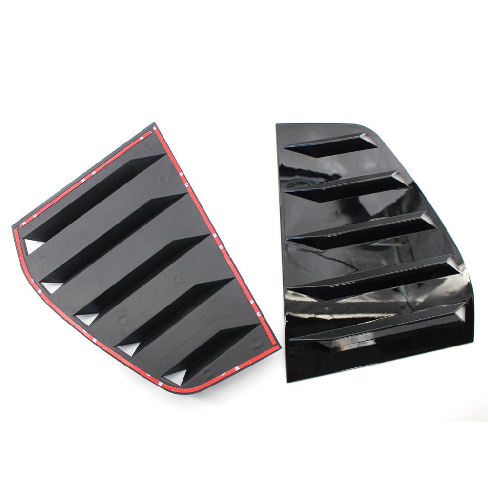 2pcs Car Side Rear Window Triangular Louver ABS Plastic Gloss Black Side Vent Deflector Scoop Cover For Volkswagen Golf 6