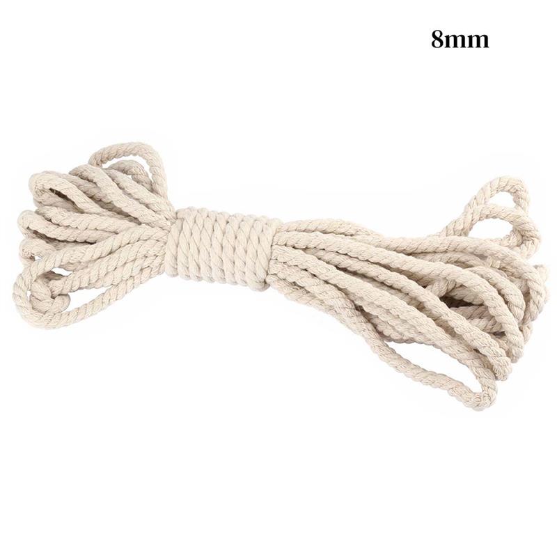 5mm 8mm 10mm 15mm Rope Cotton Thick Twisted String Cord Twisted Beige Decoration String Home Hand Craft DIY Twine Decor: 8mm