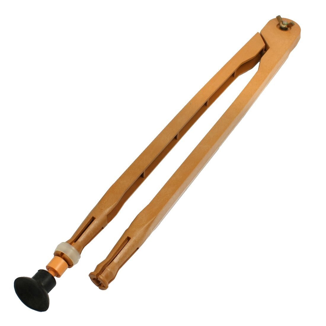 Undervisningsinstrument gul plast krita cirkel ritning kompasser