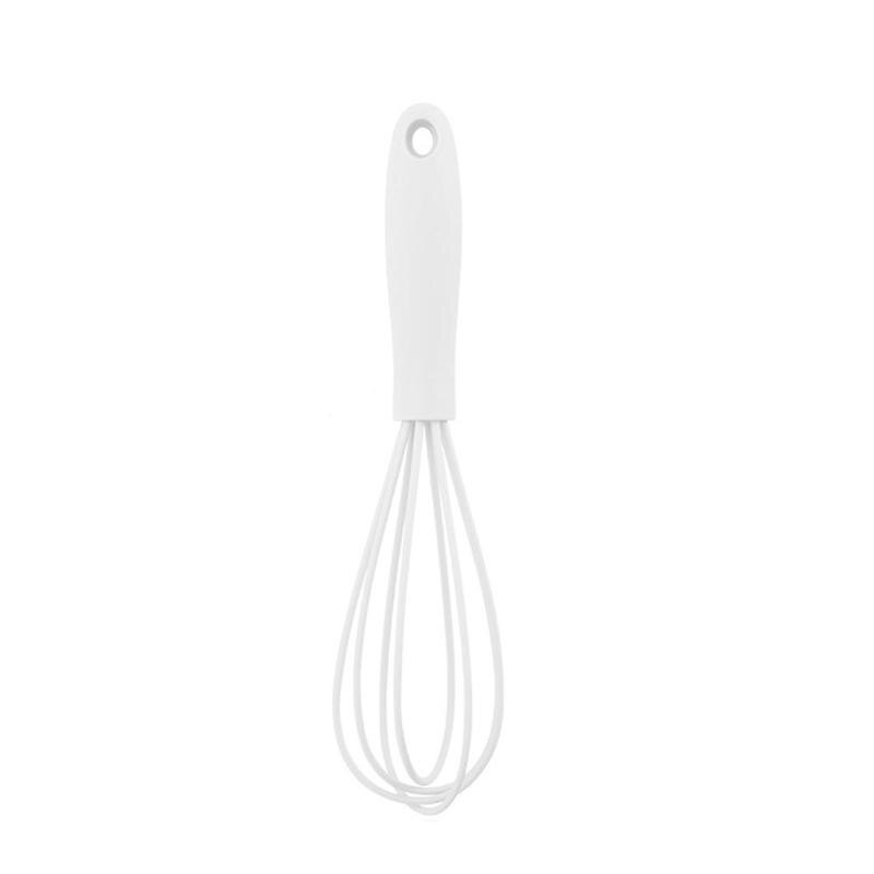 1pc multifunktionella roterande manuell äggvisp mixer mini plast kök äggvisp bakverktyg äggrörare silikon miljövänlig: D