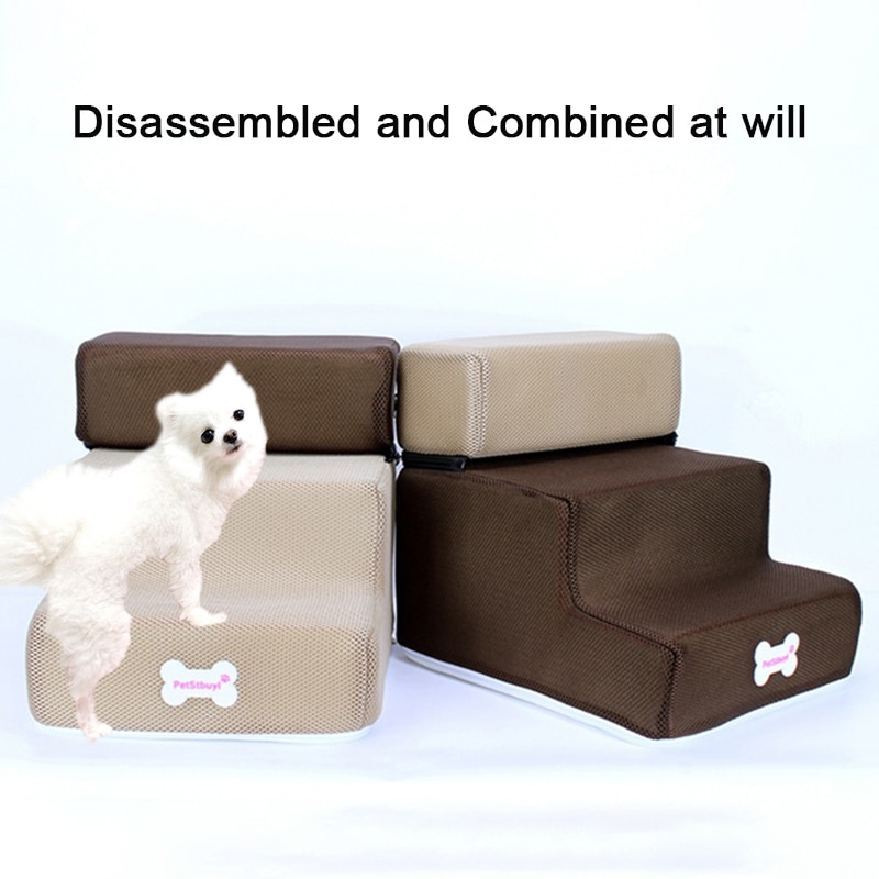 2/3 Layers Pet Dog Stairs Steps Indoor Dog House Stairs Ramp Ladder Portable Cat Climbing Ladder for Small Dog Cat Pet