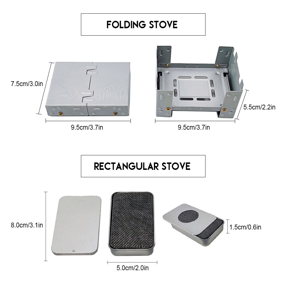 Outdoor Mini Stainless Steel Stove Grill Portable Alcohol Furnace Folding Grill Burning Stove For Camping Picnic