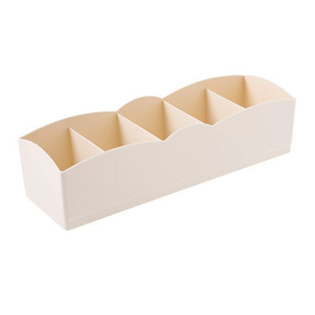 Caja de almacenamiento de artículos pequeños, caja de almacenamiento de 5 celdas de plástico para sujetar calcetines, organizador de cajones, divisor de cosméticos, accesorios para el hogar: NO.8