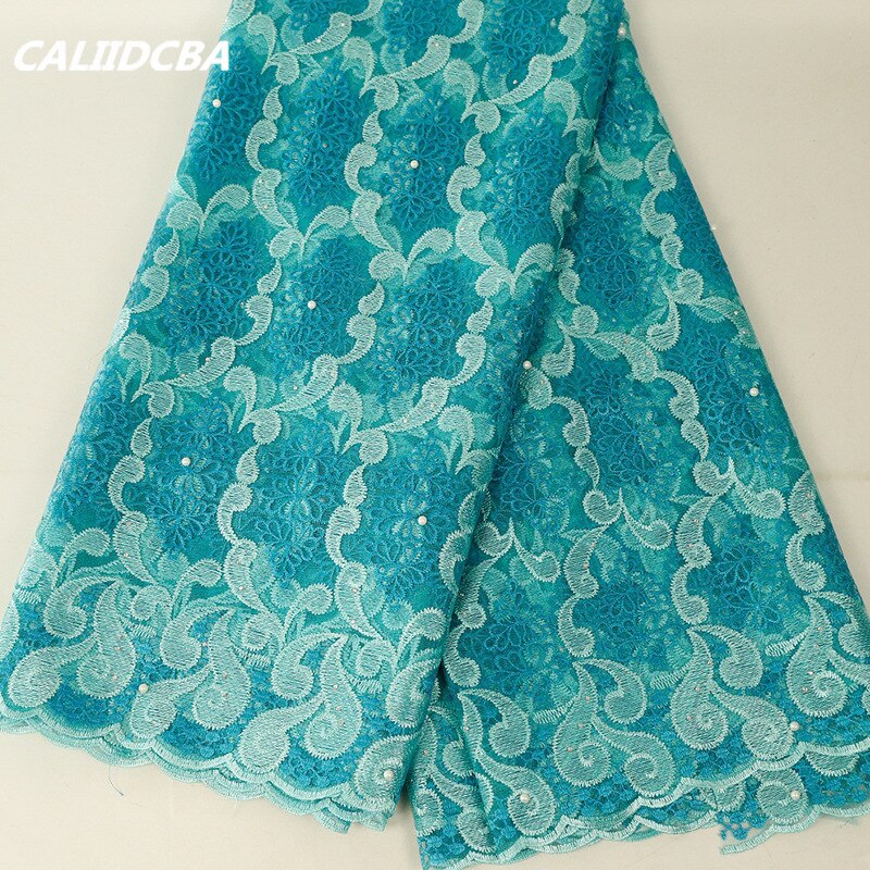 DIY Mesh Lace Fabric Embroidery Lace African Fabrics 5Yards Fabrics For Wedding Dress French Lace Fabric Women