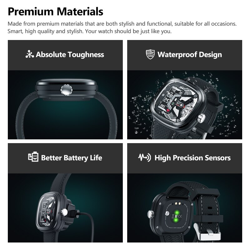 Zeblaze Hybrid 2 Hartslag Bloeddrukmeter Smartwatch 50M Waterdichte 0.96 ''Ips Stijlvolle Lange Levensduur Batterij Smart horloge