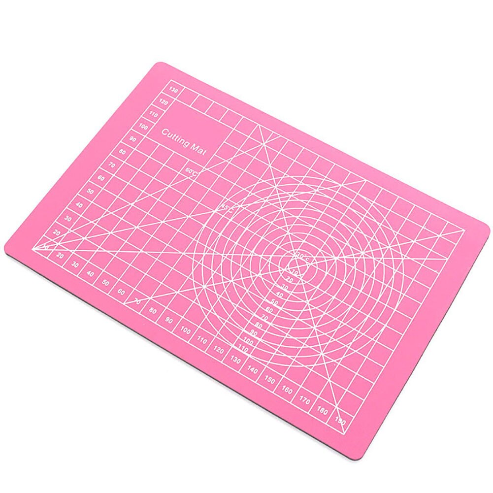 A5 Grid Lijnen Pvc Dubbelzijdig Self Healing Snijmat Patchwork Diy Craft Tool: Roze