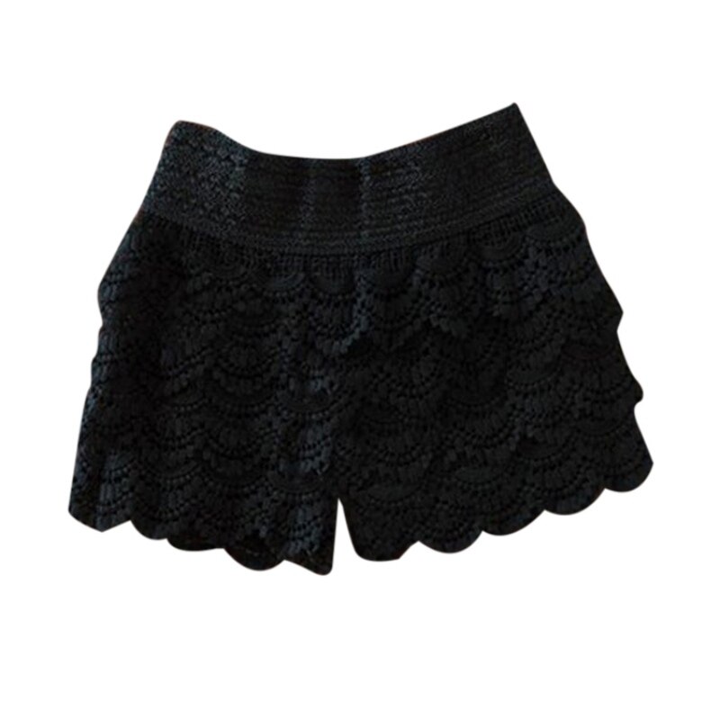 Summer Shorts For Women High Waist Lace Shorts Female Hook Flowers Sheath Shorts: B / L