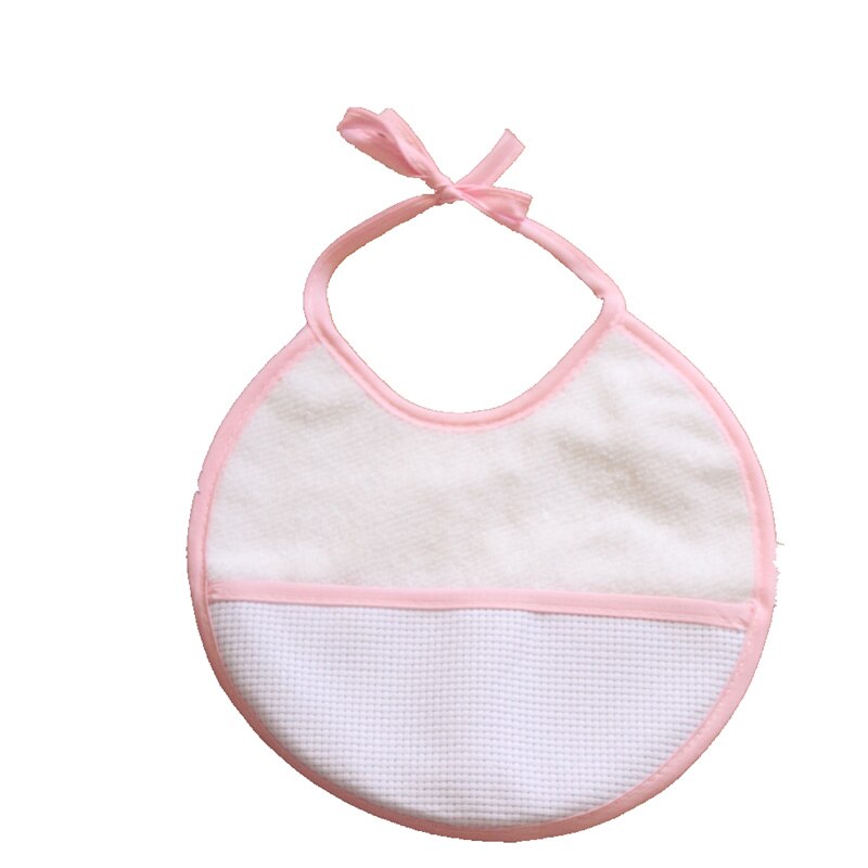 12PCS/Set YB0011pink Baby waterproof bib Infant saliva towels Burp Cloths Cross stitch bib
