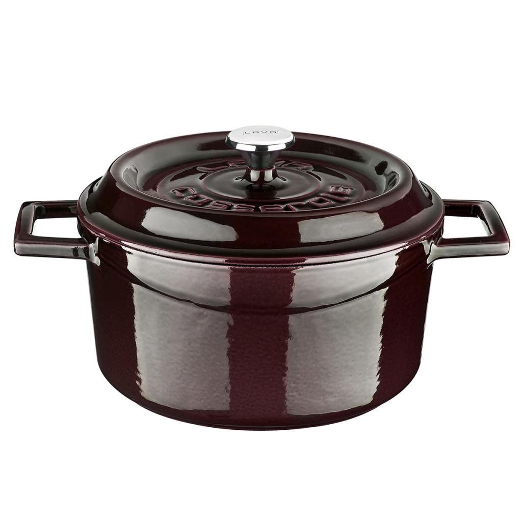 Lava Premium Round Cast Iron Dutch Oven 7.87 In 20 Cm Non Stick Enamelled Kitchenware Pot With Lid Ceramic Cookware