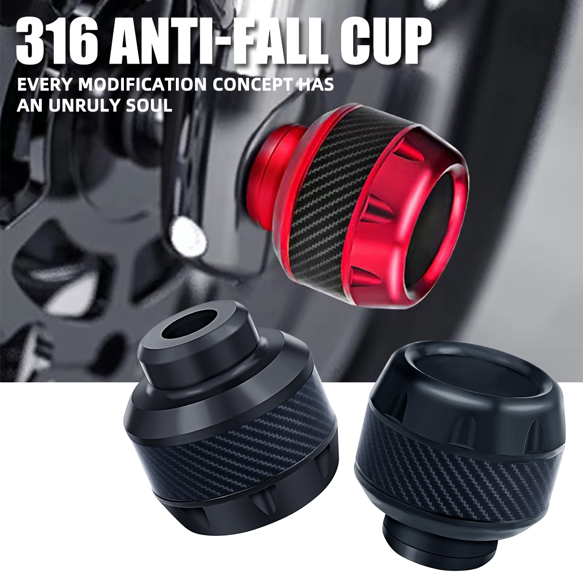 Motorfiets Voorvork Anti-Fall Cup Universeel Aluminium Motorfiets Voorvork Cover Wielbeschermer Aangepast Voor Motor