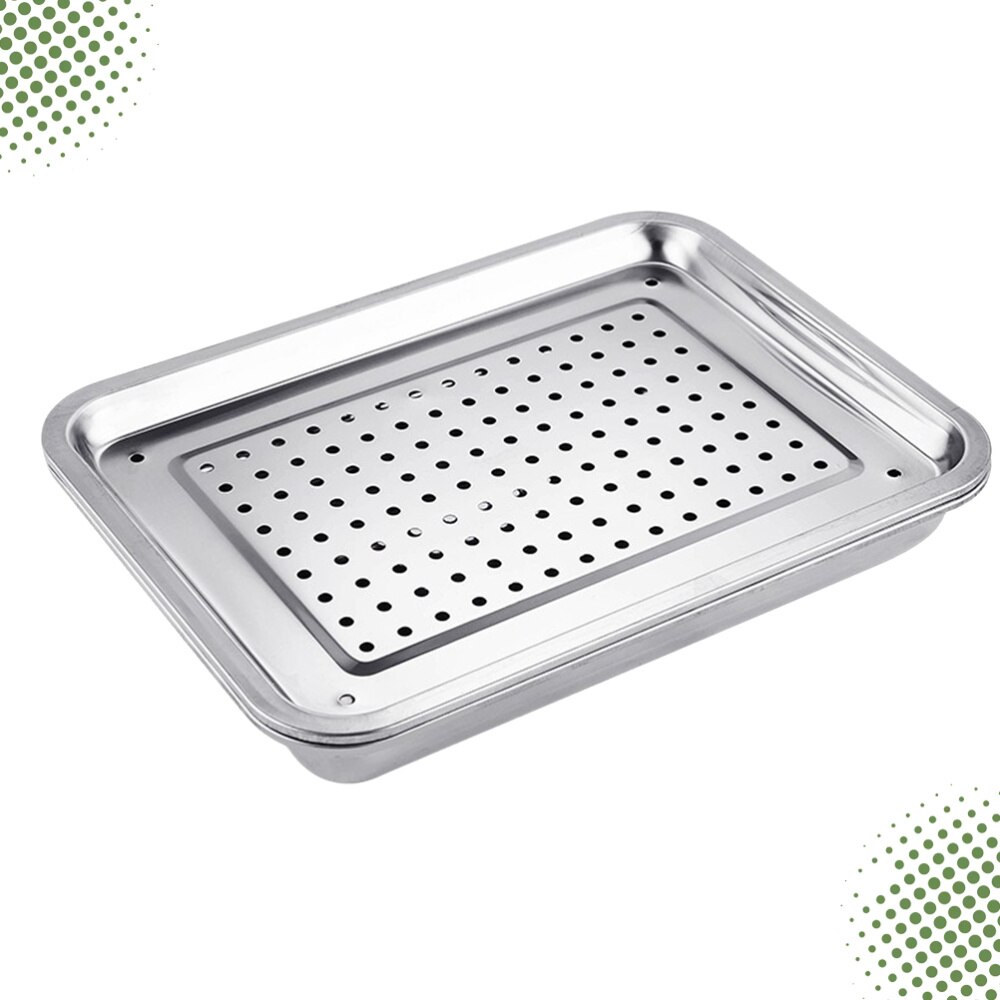 Acier inoxydable thé tasse plateau ménage Rectangle thé assiette Style japonais creux porte-plateau pour maison salon de thé (36x27cm)