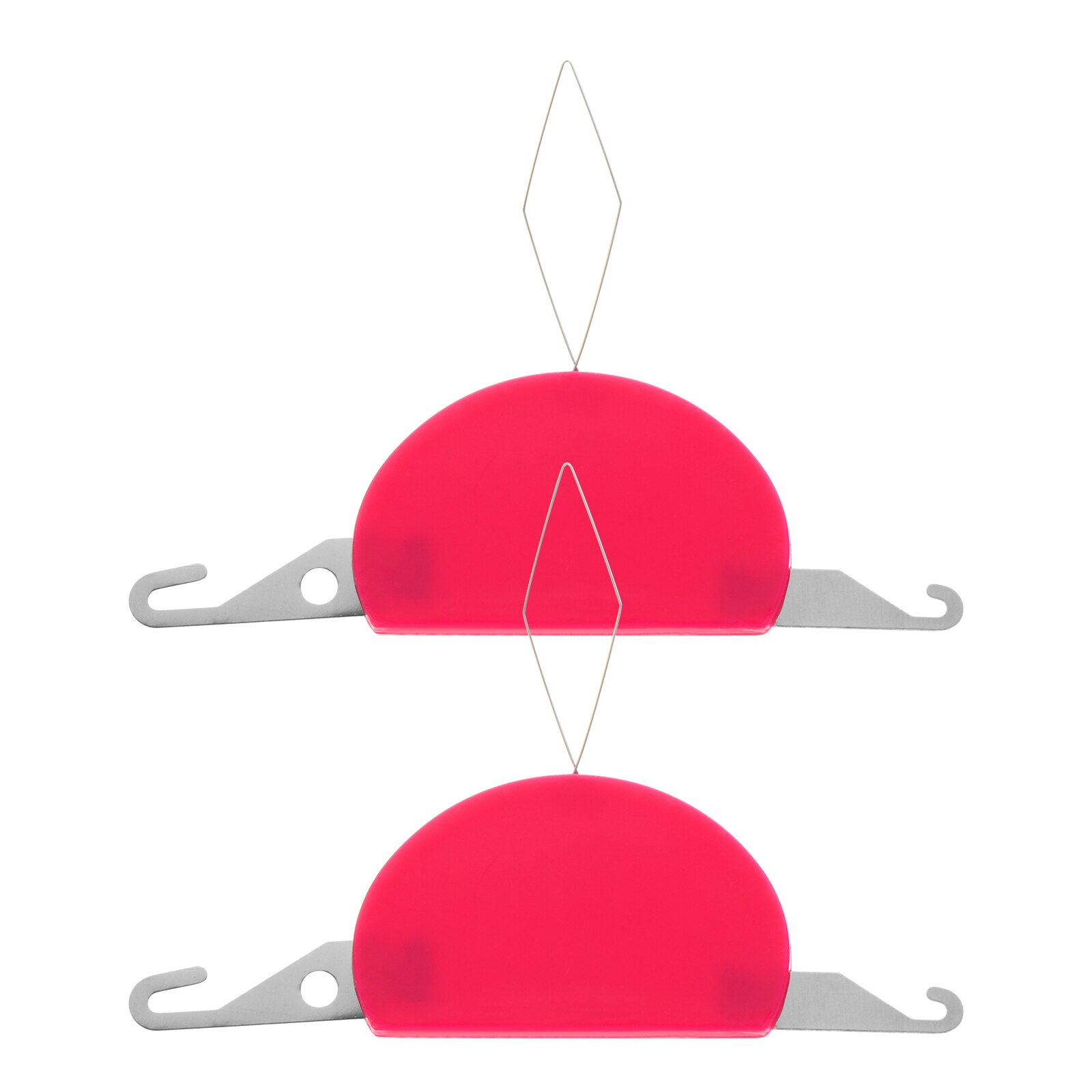 2Pcs Cross Stitch Embroidery Wire Loop Needle Threader Hand Machine Sewing Tool: Rosy