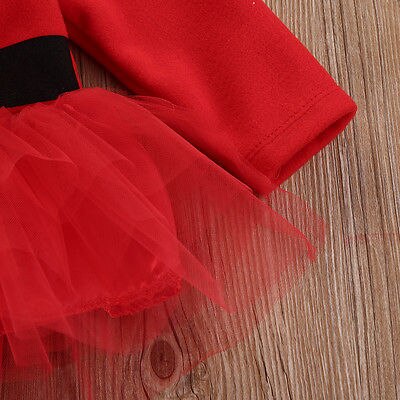 Baby Meisjes Kerst Jurk Baljurk Kleding Lange Mouwen Xmas Kerstman Meisjes Tutu Jurk Met Lange Mouwen Kostuum 0-2T Kleding