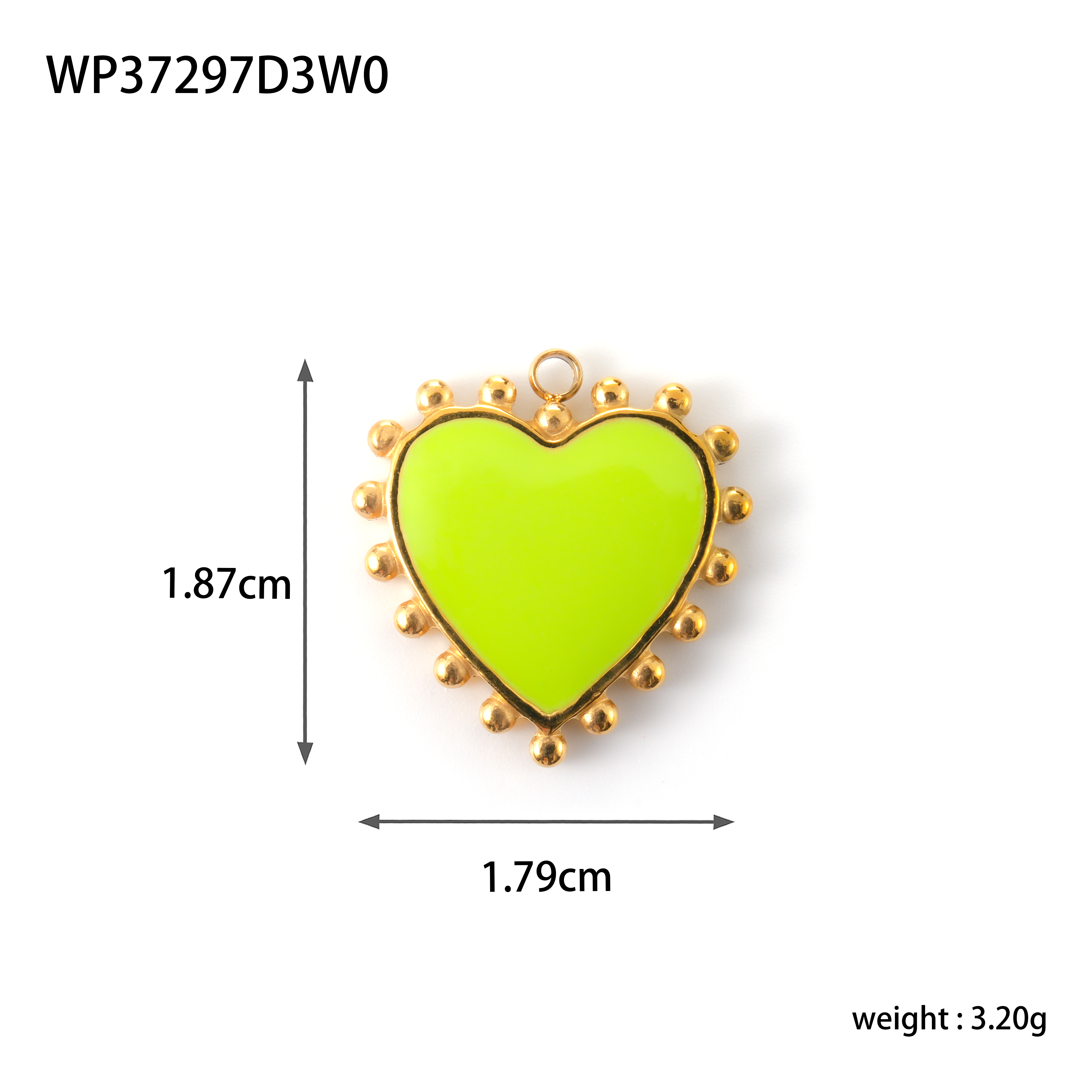 CARLIDANA-Breloques en acier inoxydable plaqué or, pendentif coeur rouge, goutte d'huile, déclaration de connaissance chaude, bijoux à bricoler soi-même pour la Saint-Valentin