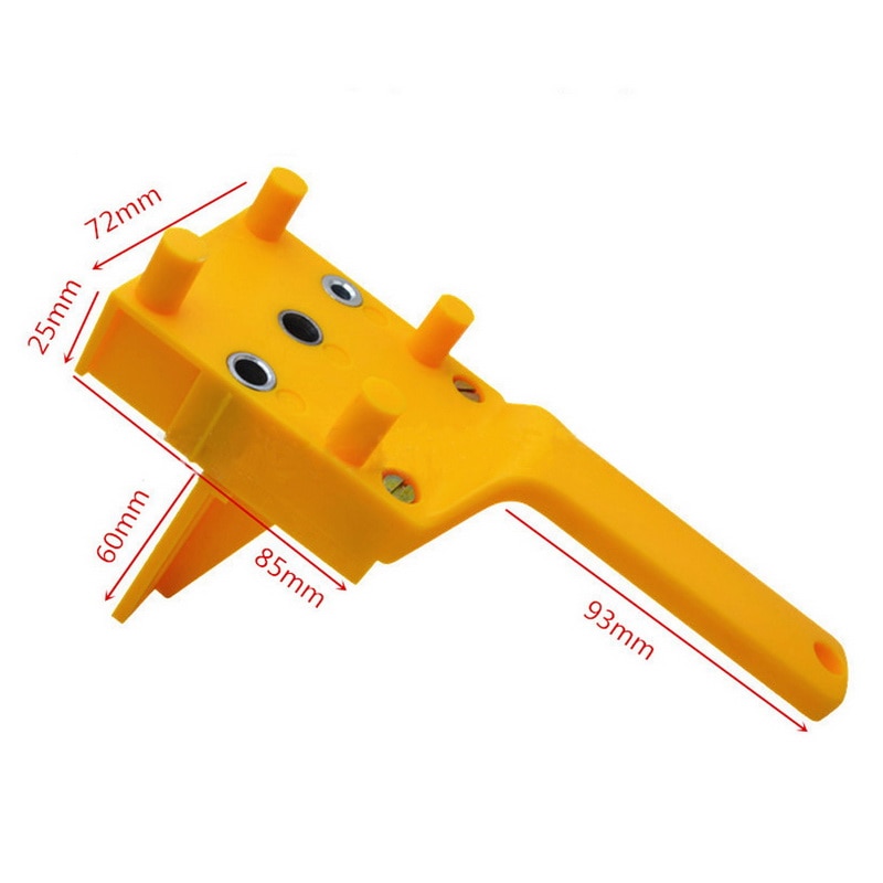 Dowel jig 6 8 10mm trä hss borrar träbearbetning jig abs plast fickhål jig borr guide verktyg för snickeri