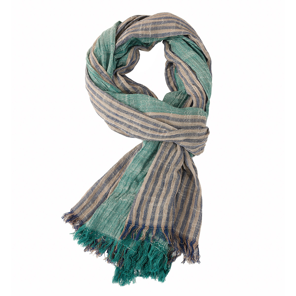 Men Scarf Cotton Linen Striped Scarves Autumn Winter Warm Neckerchief Pashmina Casual Male Accessories Bufandas Shawls: Navy Blue