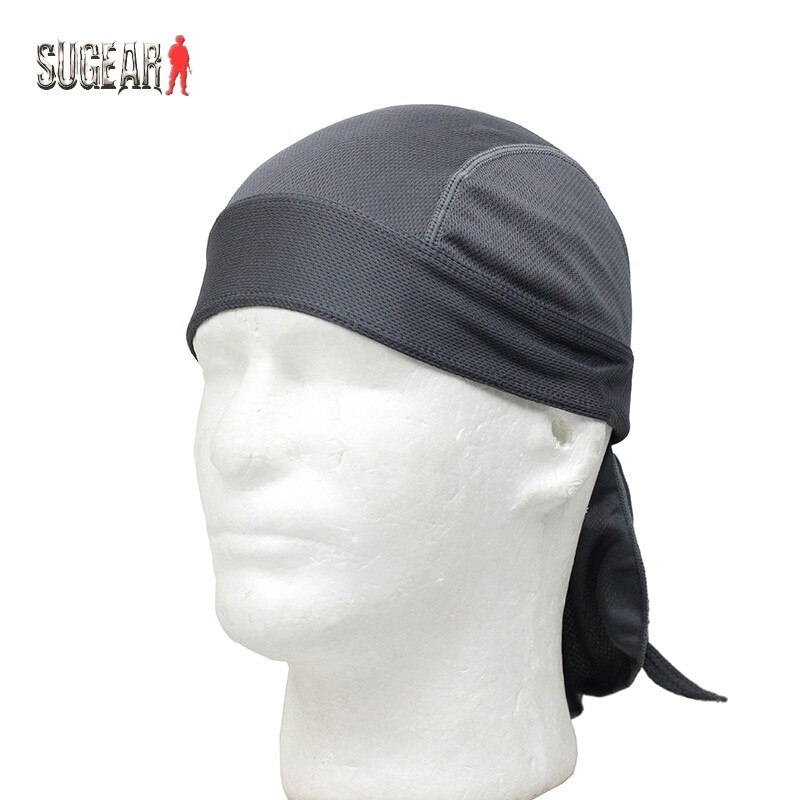 Quick Dry Fietsen Cap Outdoor Zomer Hoofd Sjaal Mannen Fiets Bandana Hoofddoek Hoed Kap Riding Running Zwemmen Hoofdband: Dark Gray