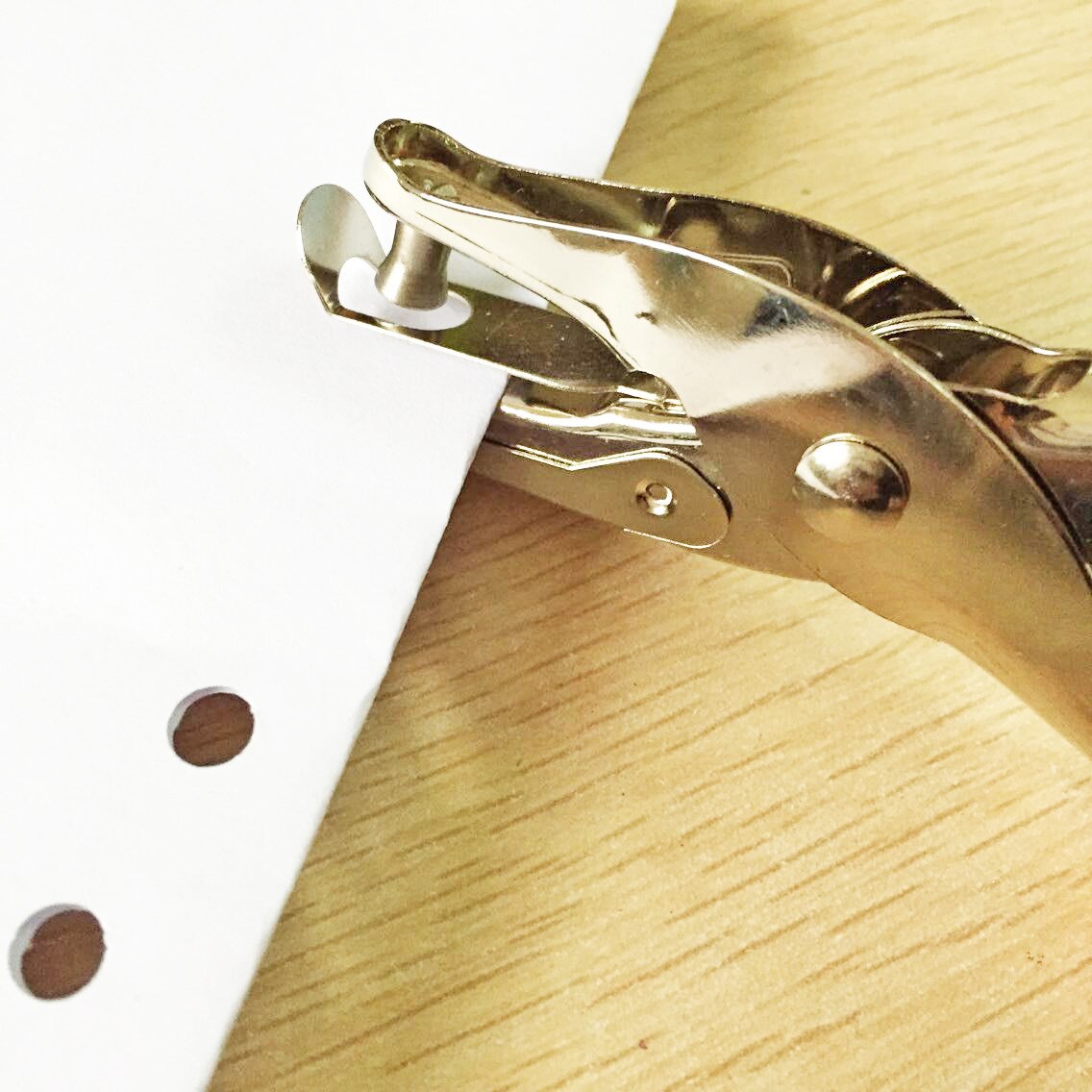 Metal Handle Single Hole Punching Pliers Punching Thickness 5mm Stationery Binding Manual Hole Puncher Boxed Sheet Paper Cutter