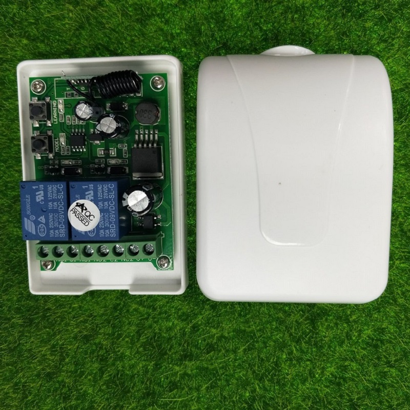 433MHZ Wireless Remote Control 12V 24V 36V 48V DC 2CH Relay RF Receiver Range Waterproof -Proof Transmitter Toggle Latched