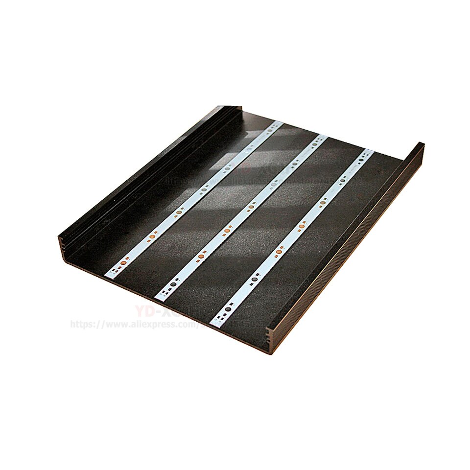 10 stks/partij 12 LEDs 300 MM High power LED Printplaat Plaat Lamp Panel Aluminium koellichaam 1 W 3 W 5 W Rechthoek LED Aluminium Bodemplaat