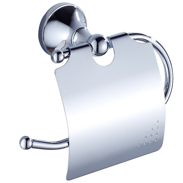 Porte-papier toilette noir brossé, Bronze or blanc chromé salle de bains WC porte-serviettes en papier de soie couverture Antique porte-rouleau en laiton: Chrome