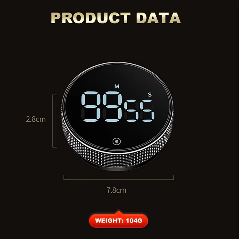 Youpin Magnetic Digital Timers Manual Countdown Kitchen Timer Countdown Clock Mechanical Counter for Cooking Shower Study