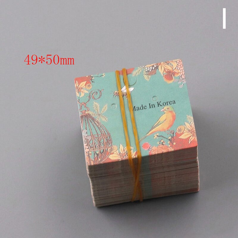 20 Stks/partij Oorbellen En Kettingen Display Kaarten Karton Earring Verpakking Hang Tag Card Oorstekers Papieren Kaart Sieraden: I