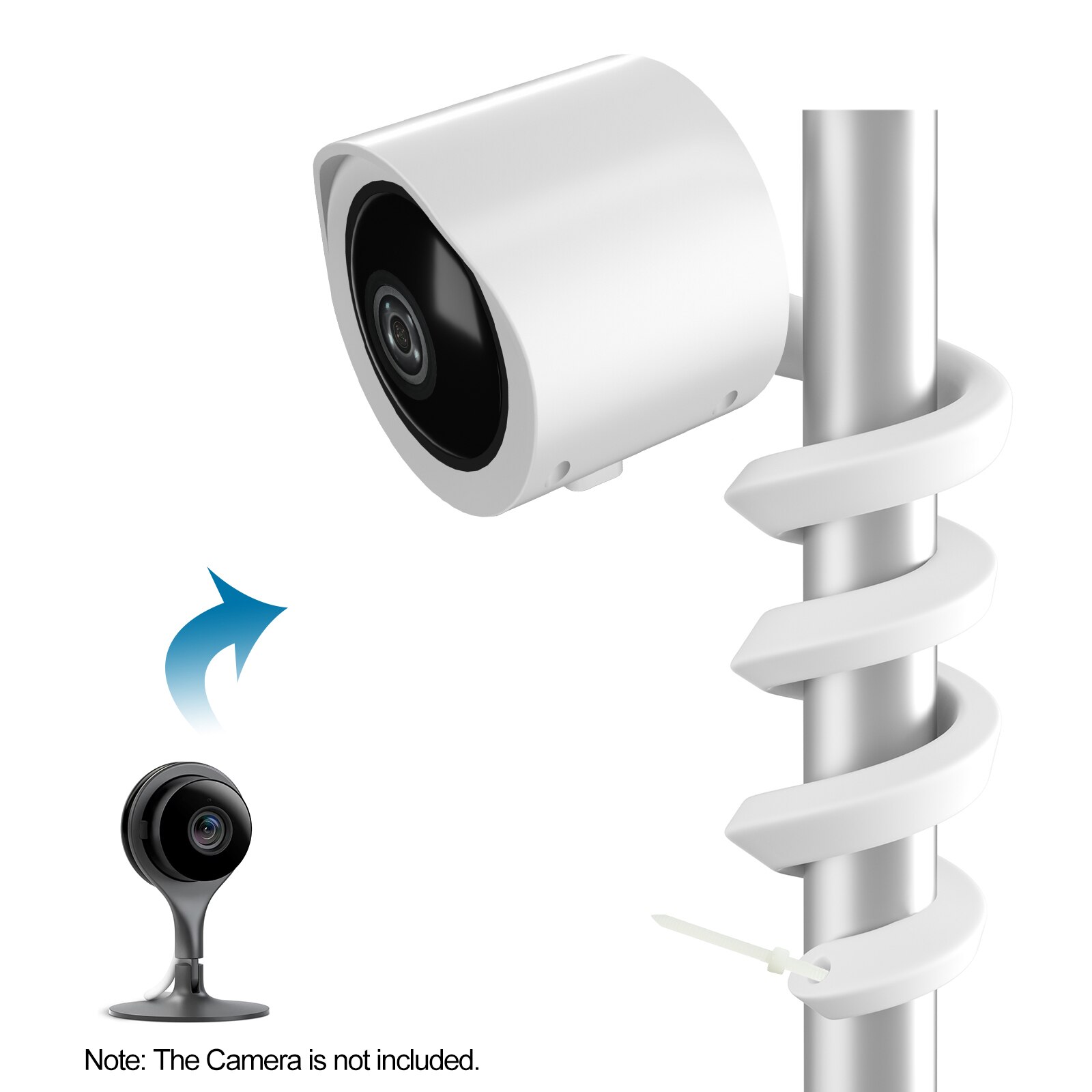 Versatile Twist Mount compatible with Google Nest Cam Indoor Flexible Gooseneck-Like Mount for Nest Indoor Camera Attach
