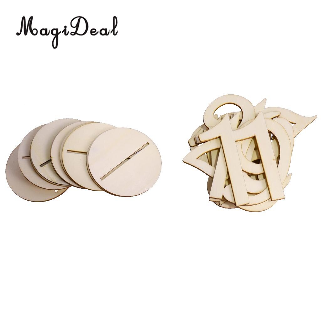 Drewniane okrągłe numery stołów wolnostojące na stół weselny