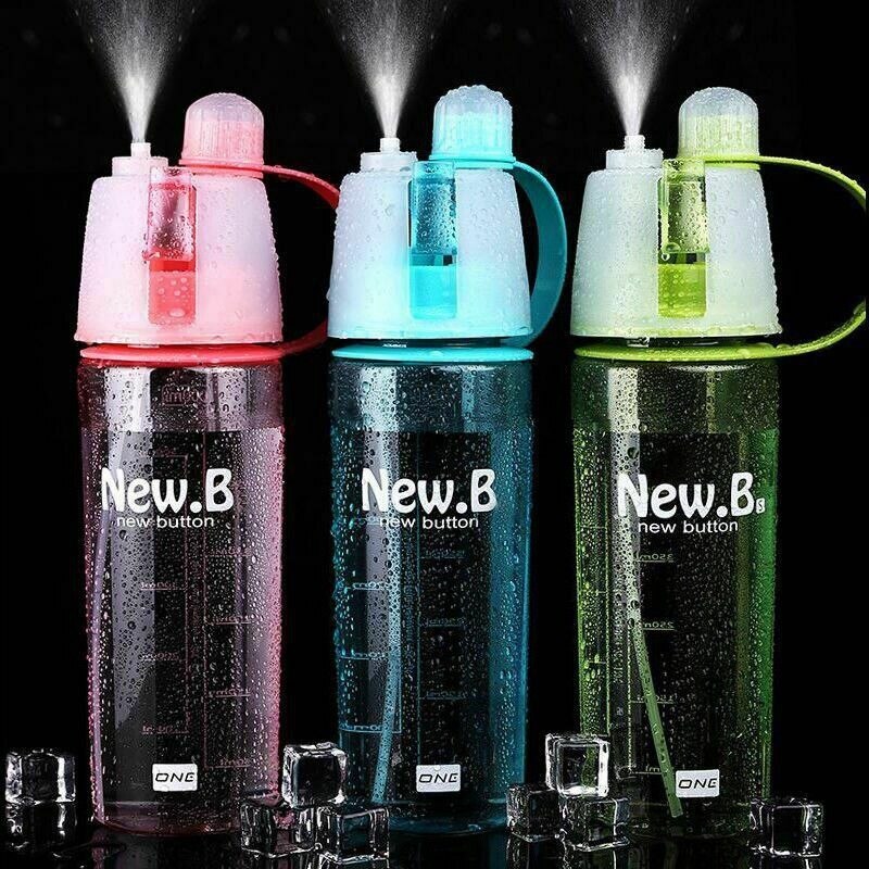 400/600ml 3 väriä kiinteä muovispray viileä kesäurheilu vesipullo kannettava muovinen pyörä polkupyörän ravistin vesipulloni