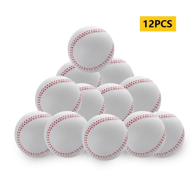 Balle de Baseball en mousse PU, 9 pouces, jouet souple pour étudiant, Pack de 12 accessoires d'entraînement pour enfants: Default Title