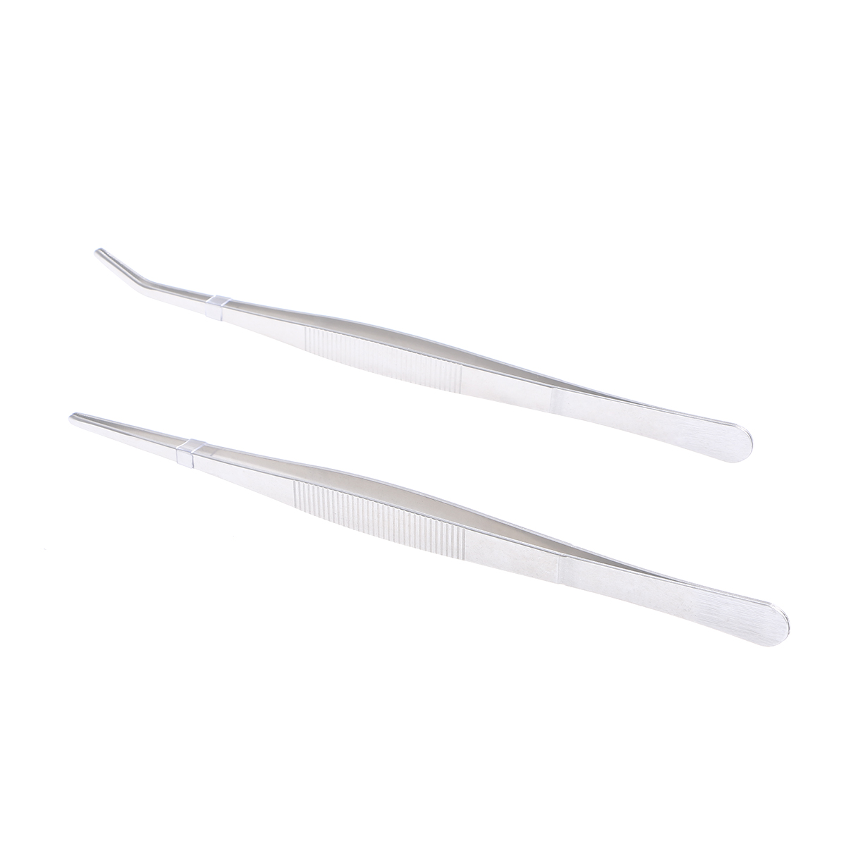 2Pcs Spider Hagedissen Reptiel Voor Tangen Pincet Voeden Tang Rvs Multifunctionele Rechte En Gebogen Pincet: Default Title
