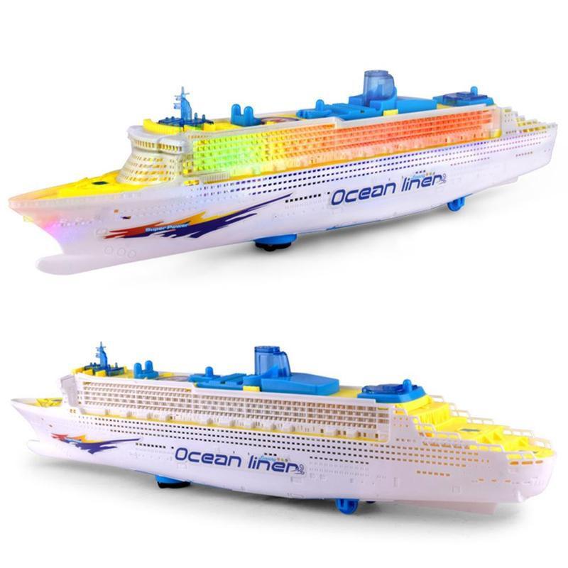 Segelboot Modell Mit LED Elektrische Ozean Liner Kreuzfahrt Dekor freundlicher Schiff Spielzeug Richtungen LED Zuhause Klang Ändern Lichter Spielzeug B J9Y6: Default Title