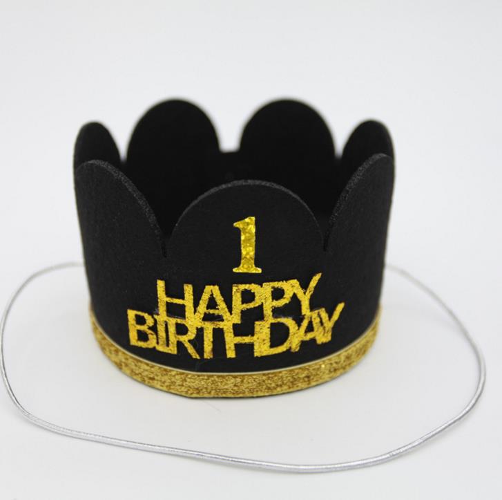 1 Pc Birthday Hats Decor Cap One First Birthday Hat Princess Boy Crown 1st 2nd 3rd Year Old Number Birthday Party Decorations: 6