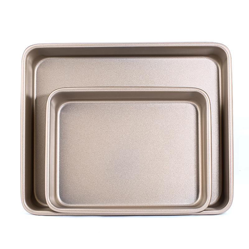 Baking Pan Cookies Sheet Rectangular Pan Jelly Roll Non stick Carbon Steel Cake Roll Metal Bakeware Biscuit Bread Loaf Pans