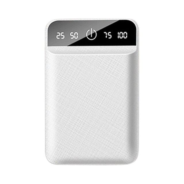 RAXFLY-Mini cargador portátil de 10000Mah para móvil, batería externa de carga rápida para iPhone, Xiaomi, Mi: 4800mAh White