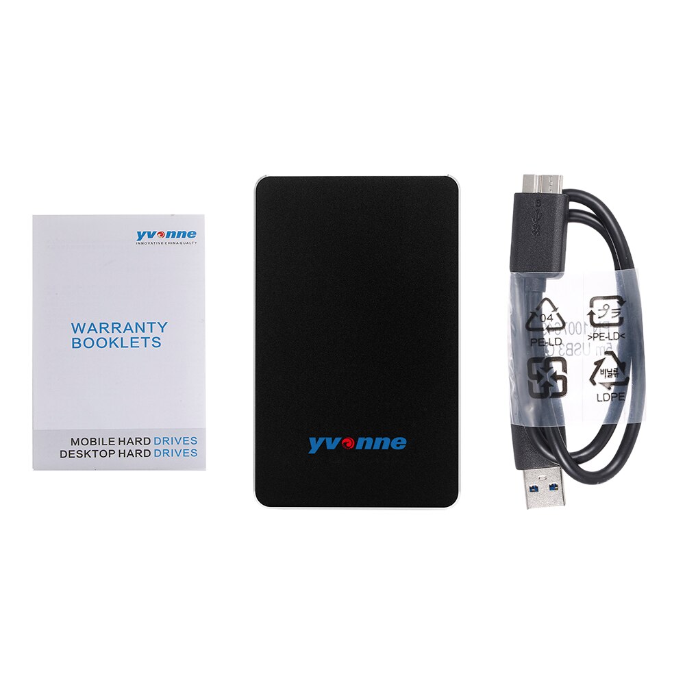 Yvonne 2.5" USB 3.0 HDD External Mobile Hard Drive Portable HDD Storage 2.5" SSD Hard Drive Compatible For PC Mac Desktop Laptop