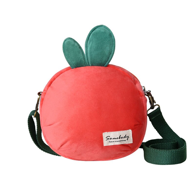Persimmon kleine tasche weibliche neue cartoon obst diagonal tasche nette student plüsch tasche