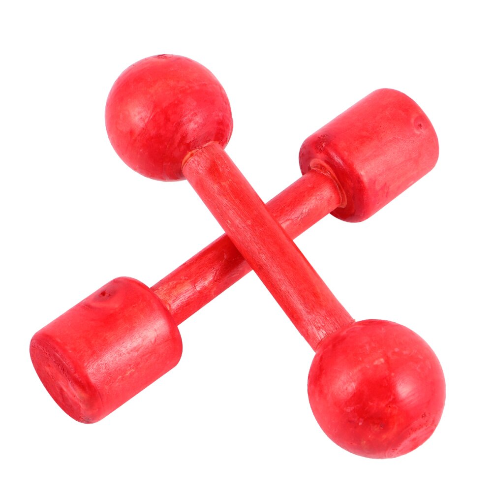 6 pièces main poignée haltère en bois Fitness haltère Portable haltère de musculation équipement de gymnastique accessoires pour enfants salle de sport maison (Re: Default Title