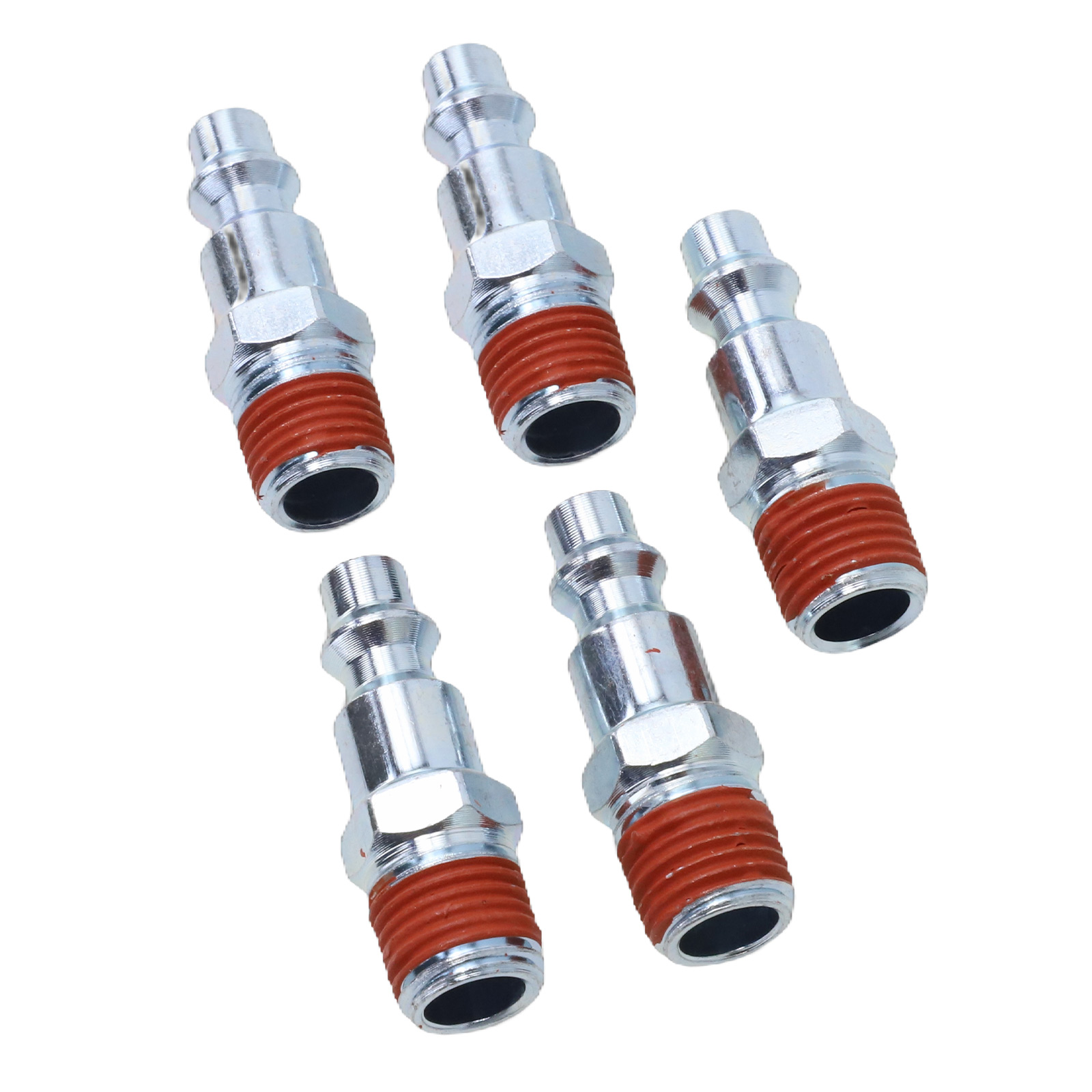5Stck 1/4 "NPT Luft Schlauch Adapter Kompressor Pneumatische Schnell Anschluss Außengewinde Stecker Verbinden Pipeline Adapter Pneumatische Werkzeug