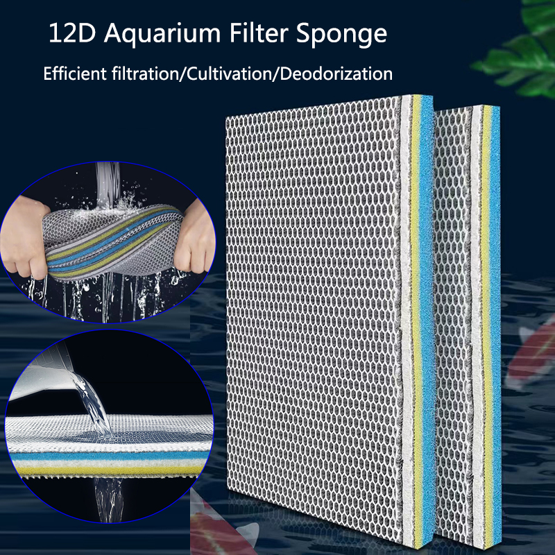 12d 9 Lagen Aquarium Aquarium Aquarium Filter Spons Geen Lijm Schuim Biochemische Katoen Aquarium Filtratie Accessoires Bio Spons Acuarios