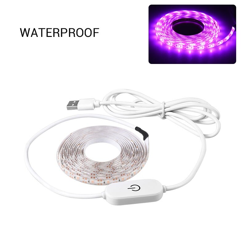 Full Spectrum Waterproof Touch sensor 5V USB LED Light Phyto Lamp 1/2/3m Growing Lamp Strip Fitolampy for Plants Growing Tent