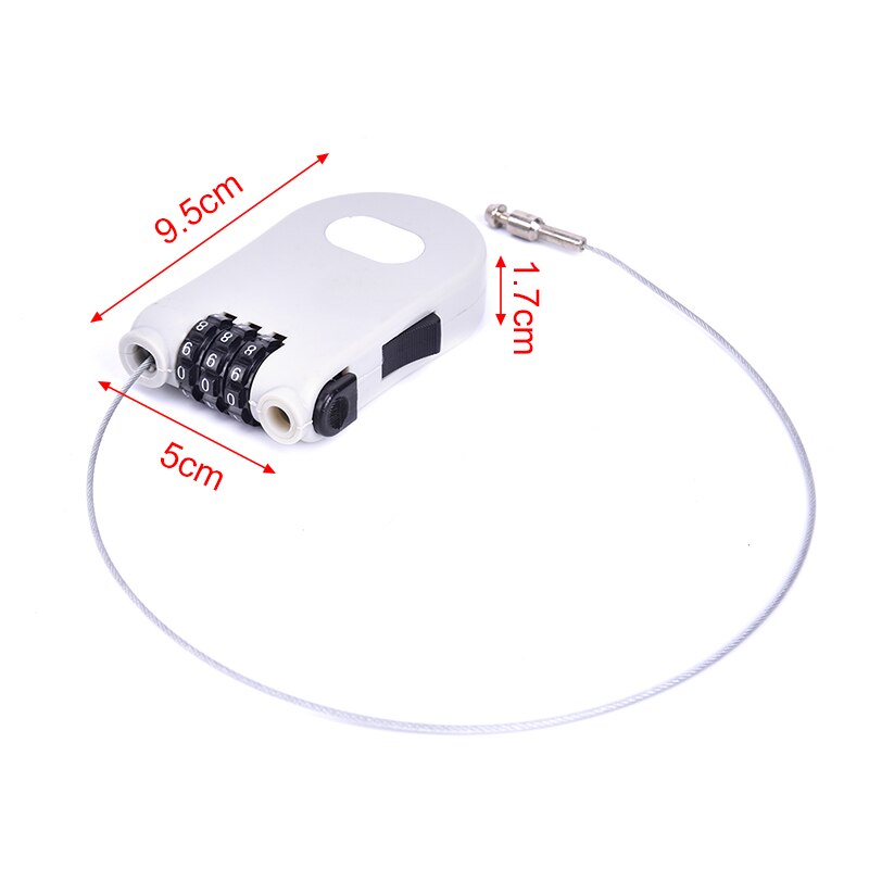 3 Digit Security Code Cable Lock Password Long Roller Pram Padlock Rope Bicycle Parts Mini Extendable Wire Anti Theft