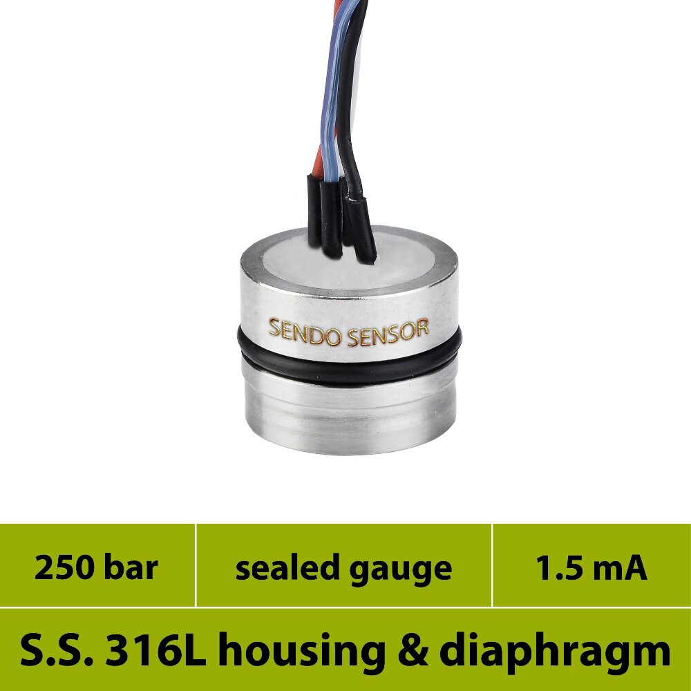 25mpa gauge, range 0-250 bar, millivolt output piezoresistive pressure cell, isolated affordable stainless steel pressure sensor