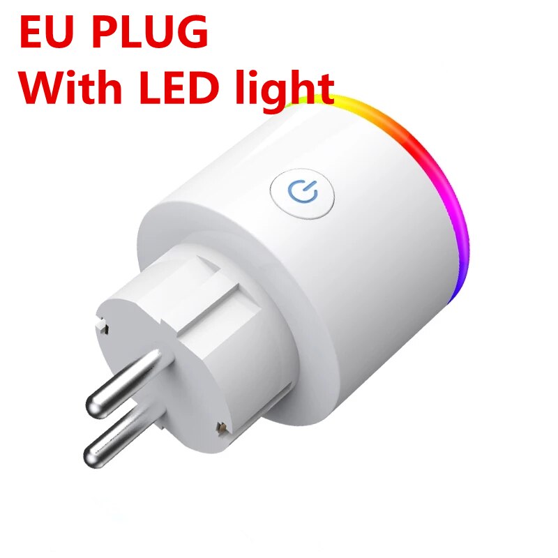 Wifi Smart Plug Outlet Draadloze Stopcontact Smart Leven Tuya App Afstandsbediening Werk Met Alexa Google Thuis Geen Hub nodig Eu: LED EU PLUG 16A