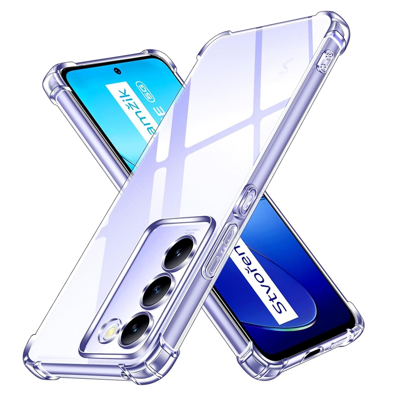 Funda de TPU a prueba de golpes de cuatro esquinas para VIVO V40 SE V30 Lite 5G V30e V29 Pro V29, funda protectora transparente: Mezclilla