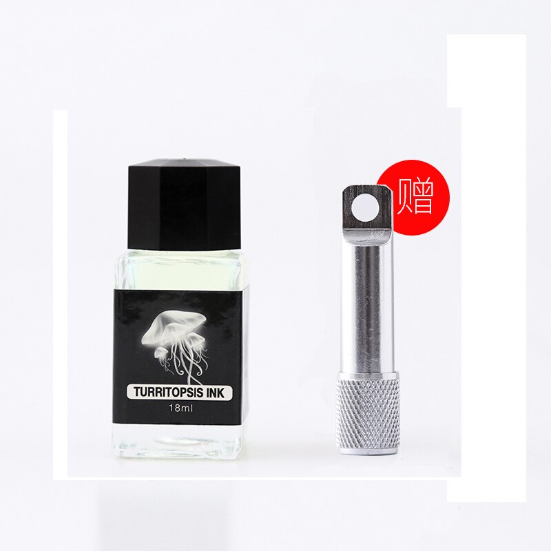 Tinta colorida creativa del faro, tinta Invisible, tinta mágica de cristal, pluma sumergida en agua, tinta de cielo estrellado, Isible bajo luz UV: 18ml with uv light